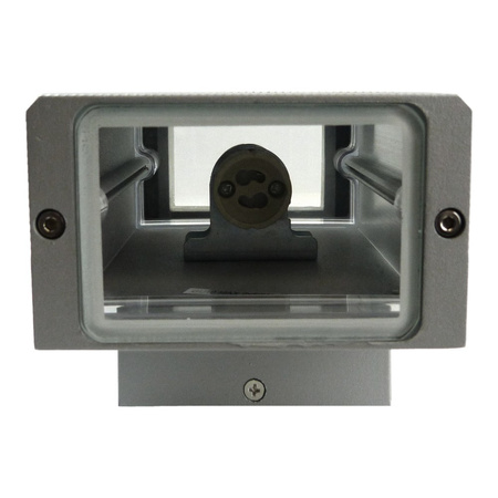 Oprawa elewacyjna 2xGU10 2x50W IP54 szara kinkiet lampa ścienna Nessa GTV LD-NESSAGU10D-80
