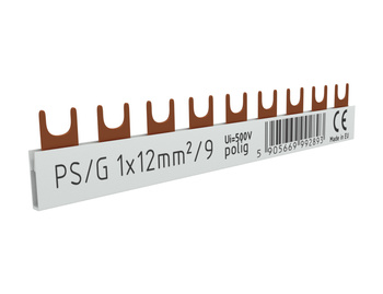 Szyna łączeniowa grzebieniowa PS/G 1-fazowa 9-modułowa 12mm2 80A DV 2893