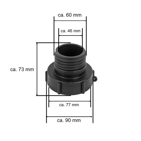 Złącze IBC GW DN80 / GZ S60x6 Bradas IBCS80F-MS60