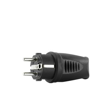 Wtyczka hermetyczna kątowa 230V 2P+Z TYP E IP44 16A czarna W-89998