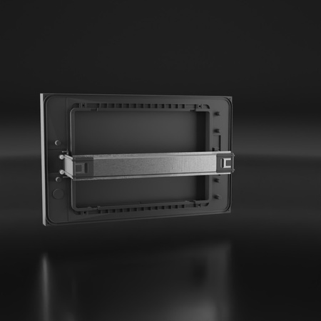 Rozdzielnica podtynkowa IP65 12 modułowa Ryflowane stalowe drzwi M-L 990.12.W