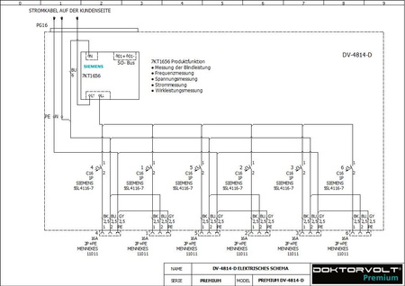 Rozdzielnica budowlana z licznikiem 1F Siemens pTD-S 6x230V gniazda Menneks Schuko Doktorvolt DV-4814-D