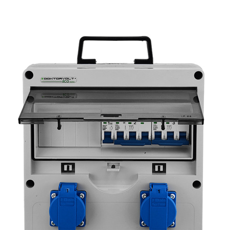 Rozdzielnica budowlana z kablem ECO-S SKH 16A 32A 2x230 Schuko Doktorvolt® DV-0083-D
