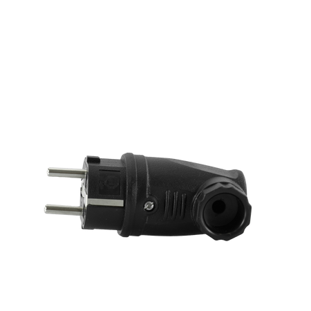 Wtyczka hermetyczna kątowa 230V 2P+Z TYP E IP44 16A czarna W-89998