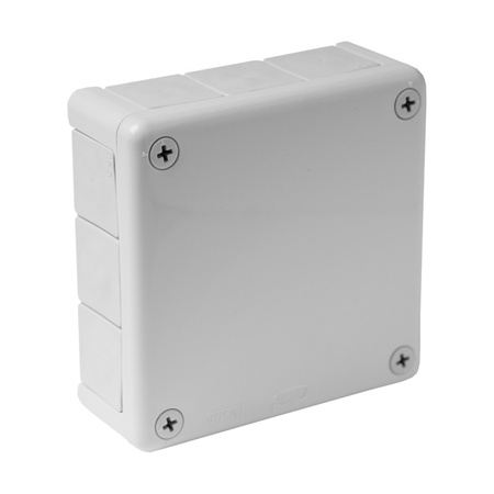 puszka n/t popiel bez zacisków z dławnicami bezgwintowymi 12-wlotowa wym/zew 118x118x46 mm IP55 ViPlast 051-03