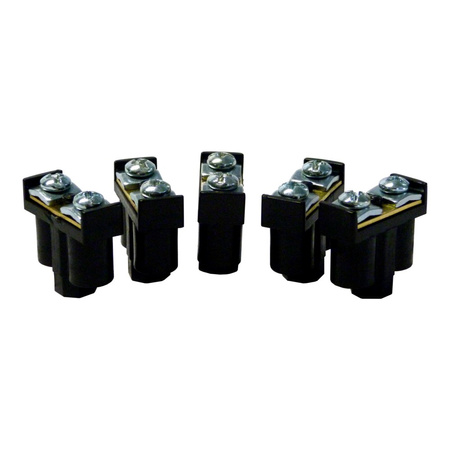 5szt Zacisk podwójny 2x1-4mm2 czarny 8141 ViPlast 400V 092-05