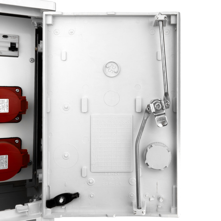 Rozdzielnica na fundamencie 16A 32A CEE zabezpieczona 2x230V Schuko erbetka Doktorvolt DV-5572-D