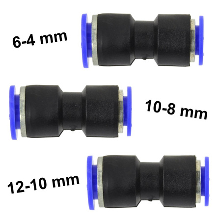 Złączka automatyczna do węża PU/PE redukcja fi 10-8 mm G03022