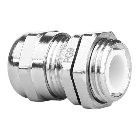 PG9 Dławnica kablowa 4-8mm IP68 mosiądz niklowany DGN DDL-PG9M-10AH