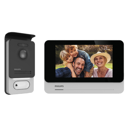 Philips WelcomeEye Connect 2 Zestaw wideodomofonowy bezsłuchawkowy kolor LCD 7" dotykowy menu OSD WI-FI + APP na... 531136