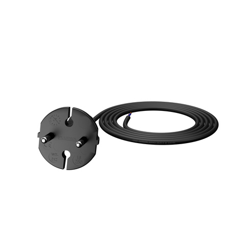 Przewód przyłączeniowy 1,5m z wtyczką prostą TYP E 230V 16A 2×1 mm² H05VV-F PP-21 czarny W-98336