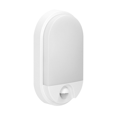 NEFRYT LED 10W. oprawa ogrodowa z czujnikiem ruchu 140st. 850lm. IP54. 4000K. biała OR-OP-6110WLPMR4