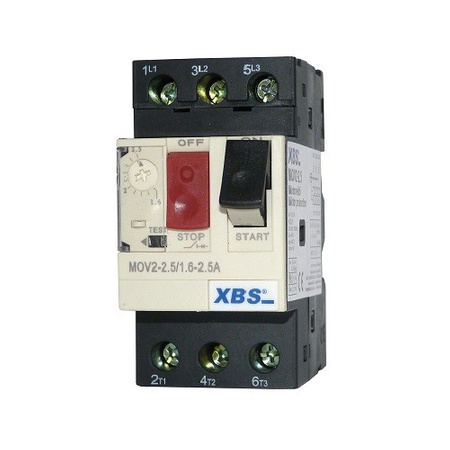 Wyłącznik silnikowy MOV2 1.6-2.5A XBS MOV2-2.5