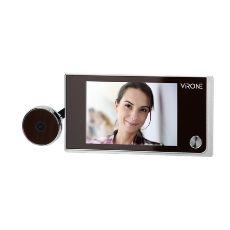 Elektroniczny wizjer do drzwi LCD 3 5" szerokokątny obiektyw bateryjny srebrny DV-1