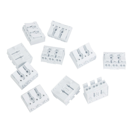 10 sztuk Kostka z Dźwignią Szybkozłączka 3x0.75-2.5mm2 450V VDE DGN 10-DG238-10.0-03P