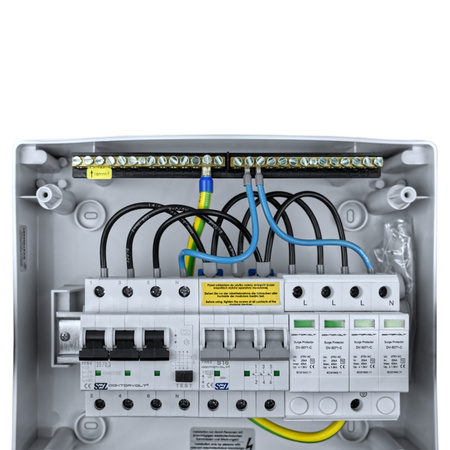 Rozdzielnica PV Fotowoltaiczna Solarna AC 3F B16 300mA T2 Doktorvolt 2384