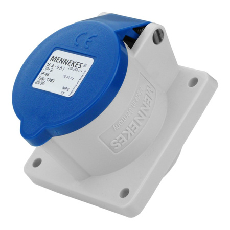Gniazdo CEE 16A 4P 230V IP44 tablicowe proste MENNEKES 1389