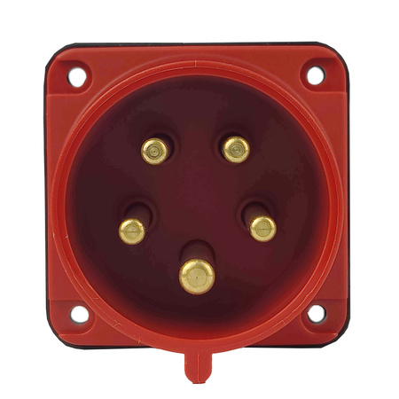 Wtyczka tablicowe prosta CEE 5P 32A 400V IP44 75x75 3107-320-1675
