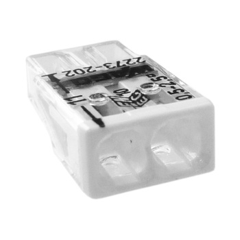Złączka zaciskowa wtykowe złącze instalacyjne Wago Szybkozłączka 2x0,5-2,5mm2 do puszek instalacyjnych WAGO 1 sztuka 1-2273-202