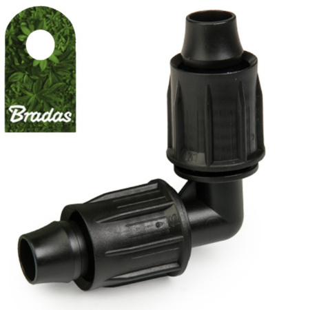 Kolanko QJ do rur PE 16mm zasilających montażowych linii kroplującej Bradas DSWAQJ-K16