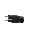 Wtyczka hermetyczna kątowa 230V 2P+Z TYP E IP44 16A czarna W-89998