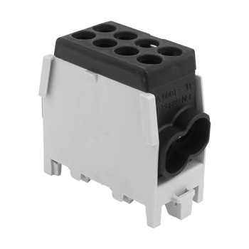 Blok rozdzielczy zacisk odgałęźny HLAK 25-1/2/25 M2 czarny mostek 1P 1,5-25 mm2 Pollmann 208 2080192