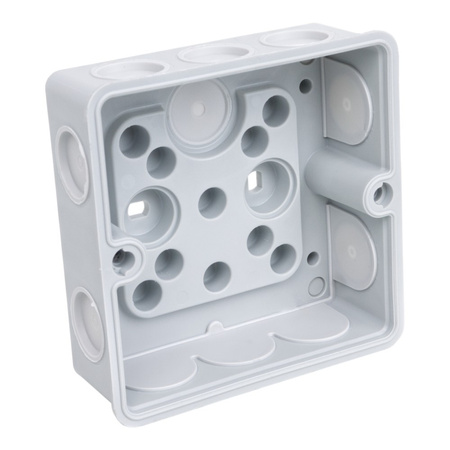 Hensel Puszka 88x88x47 szara IP55 11 dławnic membranowych DE9320 Z DE 9320 Z
