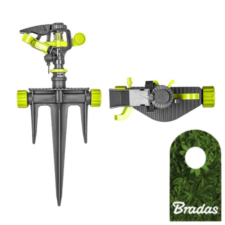 Zraszacz ogrodowy pulsacyjny na kolcu trójzębnym BRADAS LE-6105