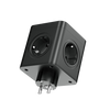 Rozgałęźnik elektryczny 4x gniazdo 230V Schuko 2x USB-A 1x USB-C czarny W-00359