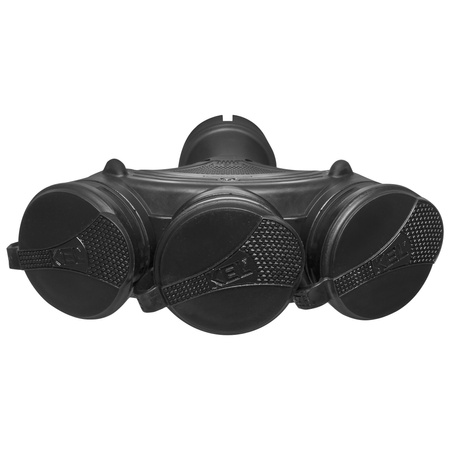 Rozgałęźnik przenośny czarny R-X3/44S IP44 3×2P+Z 16A 250V Schuko W-01162