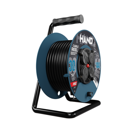 Przedłużacz bębnowy HAND PRO 30m 4x Gniazda 230V IP44 H05RN-F 3x1,5 mm² W-96306