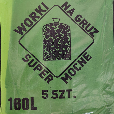 Mocne worki na gruz i odpady budowlane WOJAFKO 160L wytrzymałe i odporne DV-247