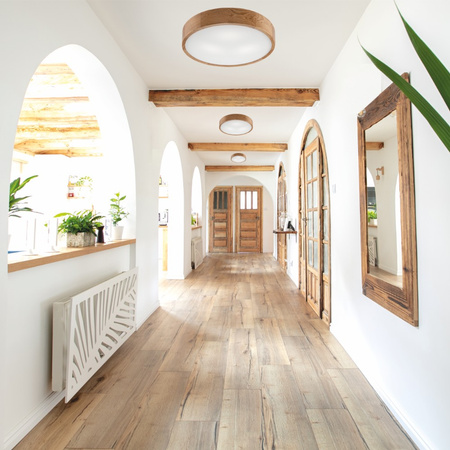 Lampa sufitowa drewniana lampa plafon drewniany dębowy LED 3-punktowy okrągły 47 cm IP20 LD-PD-6.3 DAB