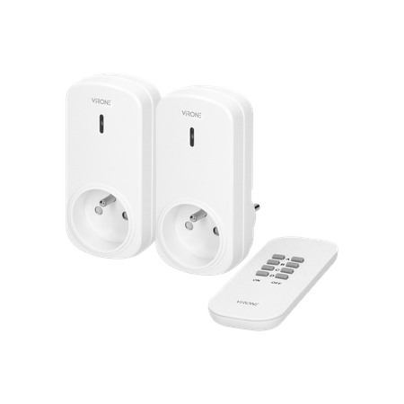 Zestaw bezprzewodowych gniazd sterowanych pilotem 2+1 RS-4