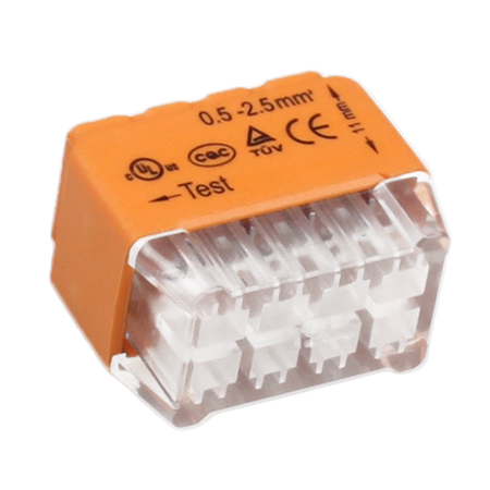 Złączka instalacyjna wciskana 8-przewodowa dwurzędowa na drut 0.75-2.5mm2 IEC 300V/24A 10 szt. OR-SZ-8004/8/10