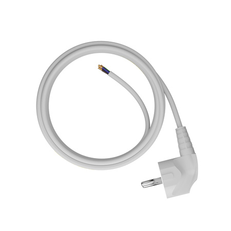 Przewód przyłączeniowy 10m z wtyczką kątową Uni-Schuko 250V 16A 3x1 mm² OMY PP-50 biały W-97754