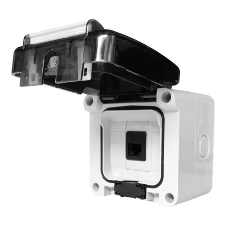 Gniazdo RJ45 w obudowie IP66 zamykane pojedyncze SCAME 137.6481.60