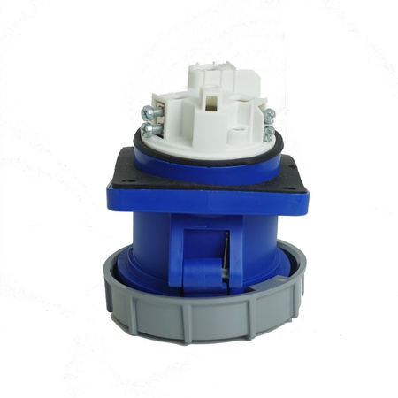 Gniazdo tablicowe skośne CEE 63A/3P 230V IP67 IEGN 6332