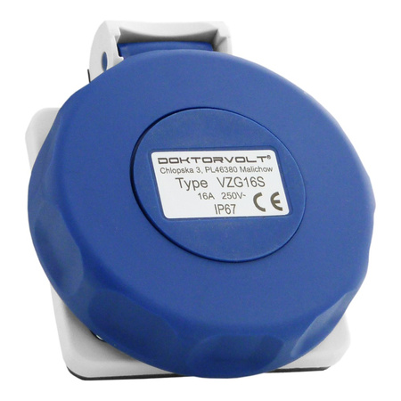Gniazdo tablicowe proste hermetyczne 230V 16A IP67 system Schuko Doktorvolt VZG 16S DV