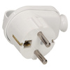 Wtyczka kątowa 2P+Z z uchwytem. biała WT-16UZ/BIAŁY