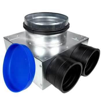 Skrzynka rozdzielcza rozdzielacz rurowy wentylacyjny fi 125 2x75 mm E-KSR-2X75/125-OC-K