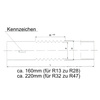Złączka giętka Łącznik do rur FI-47 ZCLHF PC/ABS 03.147