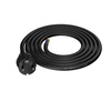 Przewód przyłączeniowy 2m z wtyczką prostą 250V 16A 3x2,5 mm² IP44 H05RR-F PP-40H czarny W-97275