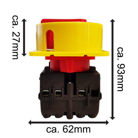 Rozłącznik izolacyjny ML0 16A 4P tablicowy IP54 PCE ML016.4-TB/RG5