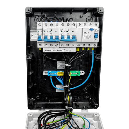 Rozdzielnica budowlana ECO-S/FI 32A/5P 16A/5P 2x230V gniazda Bals Doktorvolt 7938