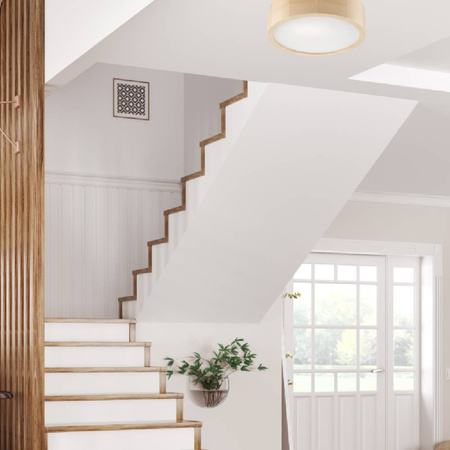 Lampa sufitowa plafon drewniany sosnowy LED 1-punktowy okrągły 28 cm LD-PD-6.1 SOSNA