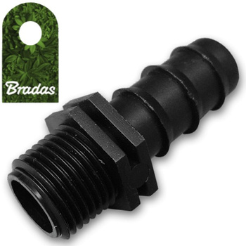 Łącznik GZ 1/2" z wtykiem na wąż 20mm Bradas 7188