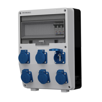 Rozdzielnica budowlana TD-S 6x230V gniazda Mennekes Doktorvolt DV-0595-F