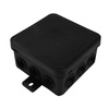 Puszka natynkowa 12-wlotowa wym/zew 75x75x41 mm IP54 czarna ViPlast 035-05