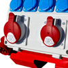 Rozdzielnica budowlana na stojaku z kablem TD-S/FI SET 32A 16A 4x230V Doktorvolt DV-6191-F